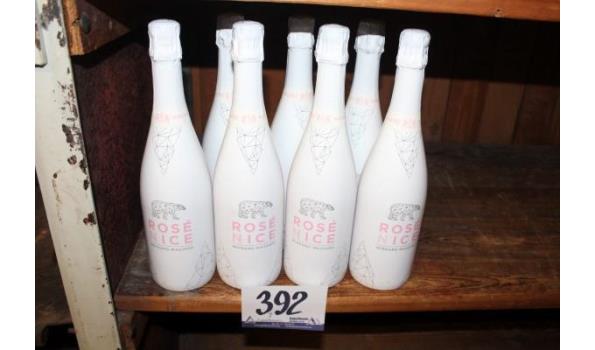 7 flessen schuimwijn Rosé Nice, Bernard Massard